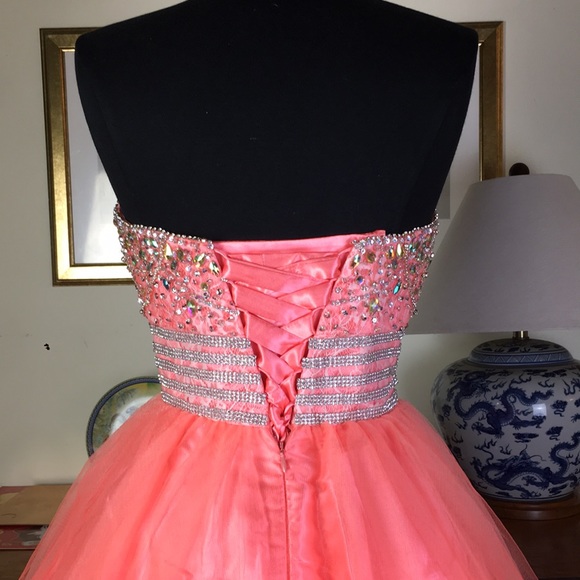 NEW Women's SHORT Embroidery Rhinestones beaded homecoming Party prom dress - Picture 4 of 5